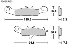 キタコ KITACO SBSブレーキパッド 726RSI 777-0726077