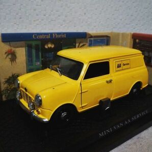 京商 MINI VAN AA SERVICE 1/18 ミニカー ミニ バン イエローの画像1