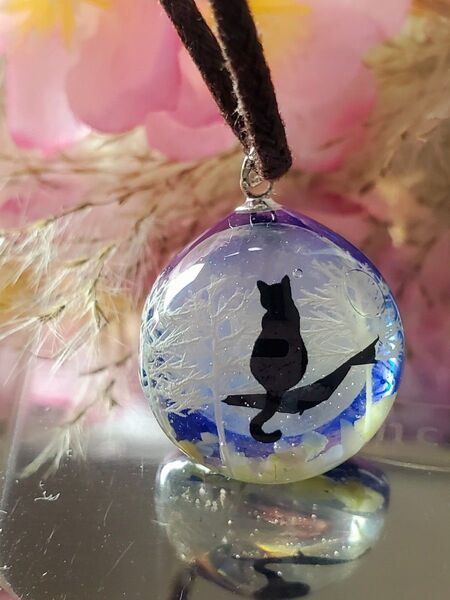 半球体♪満月夜のねこさん