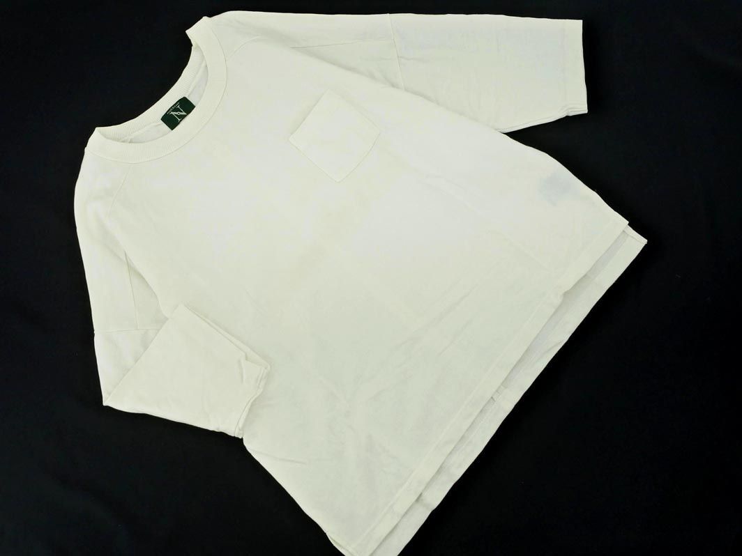 日本公式店 RNA SWEAT 7分袖Tシャツ Uネック ドクロシャツ オフ