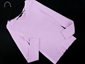 ネコポスOK INDIVI インディヴィ Vネック ニット カットソー size05/ピンク ■◇ ☆ dcc0 レディース