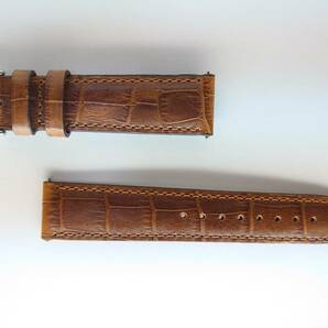 FORTUNATO 香港ブランド 腕時計ベルト イタリアンレザー 取り付け幅２０ｍｍ 革製 淡い茶色 Tan 腕時計用ベルト 時計用バンドの画像3