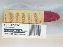 腕時計ベルト イタリアンレザー 取り付け幅２２ｍｍ 革製 FORTUNATO 香港ブランド Black & Red 腕時計用ベルト 時計用バンド 黒 赤_画像7