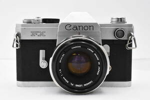 【動作未確認ジャンク】Canon FX キヤノン 一眼レフフィルムカメラ ボディ + FL 50mm F1.8 レンズ (t2928)