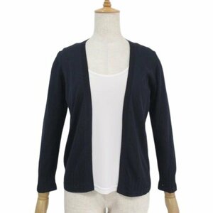 HJ3*[ beautiful goods ] paul (pole) Stuart long sleeve cardigan navy blue navy 6 M knitted cotton fading te-to thin plain Basic spring autumn Paul Stuart