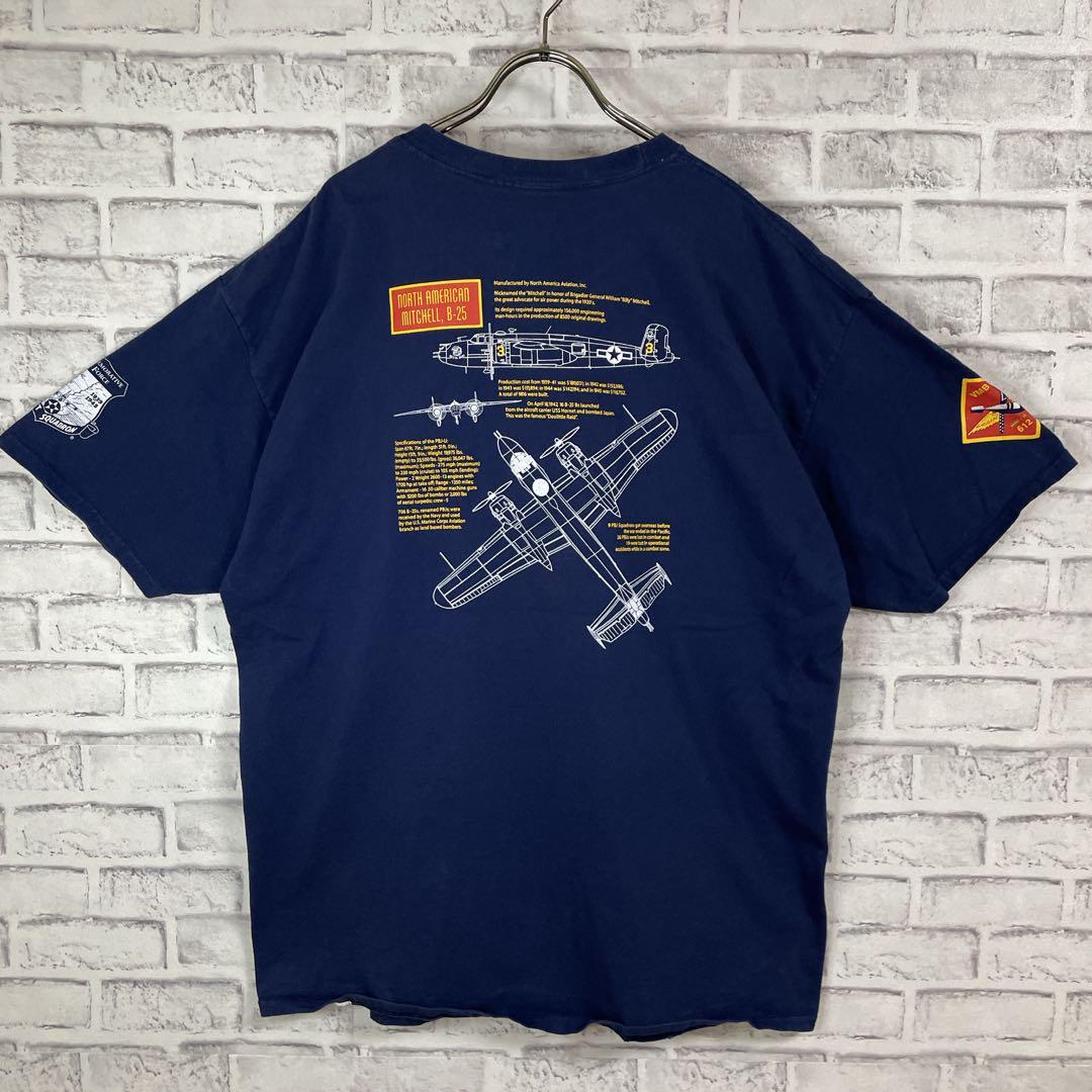 Hanes ヘインズ デビルドッグ B ミッチェル 爆撃機 Tシャツ 半袖