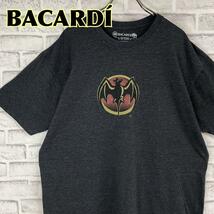 BACARDI バカルディ センターロゴ 両面デザイン Tシャツ 半袖 輸入品 春服 夏服 海外古着 会社 企業 酒 ラム ゆったり こうもり_画像1