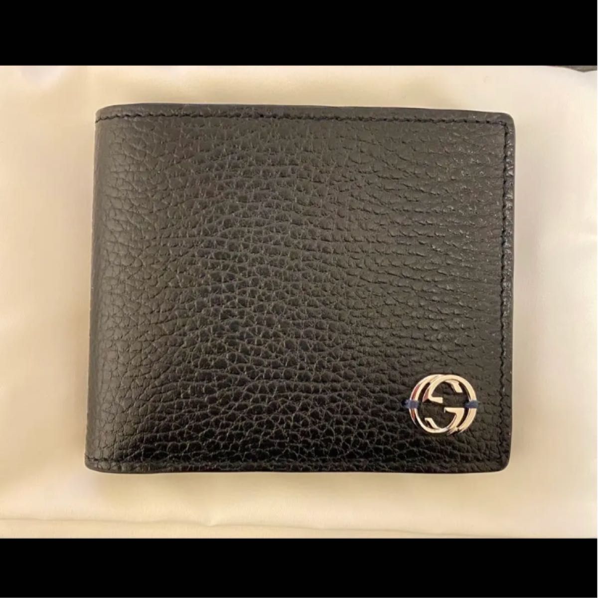 美品】グッチ 札入れ 黒 レザー Gマーク 二つ折り財布 GUCCI|PayPayフリマ
