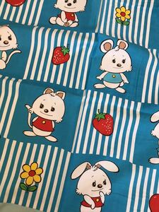  on quilt sheet 1 sheets only! rare new goods unused Showa Retro pop cotton 100% cloth cloth is gire old cloth baby hand made birth preparation newborn baby 3