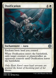 MTG ■白/英語版■ 《骨化/Ossification》★FOIL★ ファイレクシア：完全なる統一 ONE