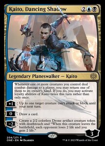 MTG ■金/英語版■ 《踊る影、魁渡/Kaito, Dancing Shadow》ファイレクシア：完全なる統一 ONE