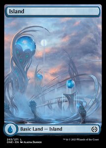 MTG ■土地/英語版■ 《島/Island》ファイレクシア：完全なる統一 ONE