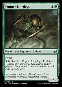 MTG ■緑/英語版■ 《銅の足長虫/Copper Longlegs》ファイレクシア：完全なる統一 ONE