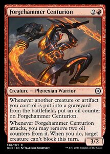 MTG ■赤/英語版■ 《鍛冶鎚の百長/Forgehammer Centurion》ファイレクシア：完全なる統一 ONE