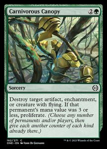 MTG ■緑/英語版■ 《人喰い梢/Carnivorous Canopy》ファイレクシア：完全なる統一 ONE