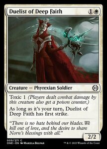 MTG ■白/英語版■ 《信念堅い決闘者/Duelist of Deep Faith》ファイレクシア：完全なる統一 ONE