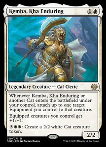 MTG ■白/英語版■ 《耐え忍ぶカー、ケンバ/Kemba, Kha Enduring》ファイレクシア：完全なる統一 ONE