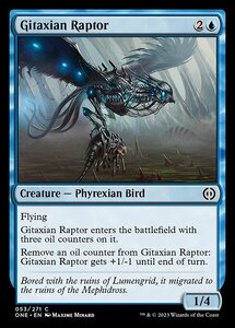 MTG ■青/英語版■ 《ギタクシア派の猛禽/Gitaxian Raptor》ファイレクシア：完全なる統一 ONE