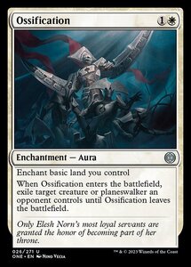 MTG ■白/英語版■ 《骨化/Ossification》ファイレクシア：完全なる統一 ONE