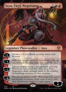 MTG ■赤/英語版■ 《焦熱の交渉人、ヤヤ/Jaya, Fiery Negotiator》★拡張アートFOIL★ 団結のドミナリア DMU