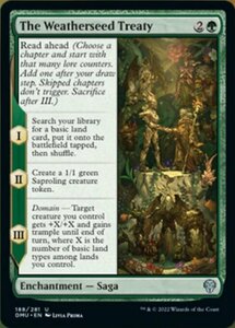 MTG ■緑/英語版■ 《ウェザーシード盟約/The Weatherseed Treaty》★FOIL★ 団結のドミナリア DMU