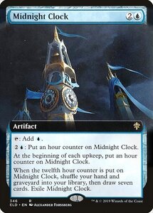 MTG ■青/英語版■ 《真夜中の時計/Midnight Clock》★拡張アートFOIL★ エルドレインの王権 ELD