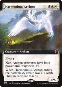 MTG ■白/英語版■ 《調和のアルコン/Harmonious Archon》▲拡張アート▲ エルドレインの王権 ELD