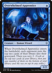 MTG ■青/英語版■ 《圧倒される弟子/Overwhelmed Apprentice》★FOIL★エルドレインの王権 ELD