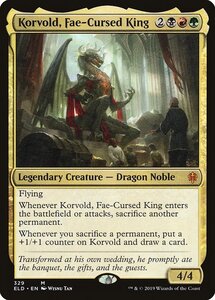 MTG ■金/英語版■ 《フェイに呪われた王、コルヴォルド/Korvold, Fae-Cursed King》★FOIL★エルドレインの王権 ELD