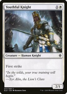 MTG ■白/英語版■ 《若年の騎士/Youthful Knight》★FOIL★エルドレインの王権 ELD