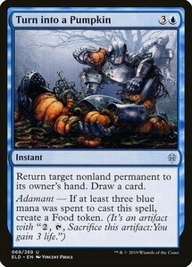 MTG ■青/英語版■ 《カボチャ変化/Turn into a Pumpkin》エルドレインの王権 ELD 　