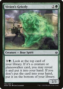 MTG ■緑/英語版■ 《ビビアンの灰色熊/Vivien's Grizzly》灯争大戦 WAR