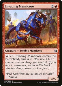 MTG ■赤/英語版■ 《侵略するマンティコア/Invading Manticore》灯争大戦 WAR