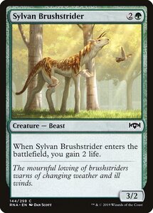 MTG ■緑/英語版■ 《森の刷毛履き/Sylvan Brushstrider》ラヴニカの献身 RNA