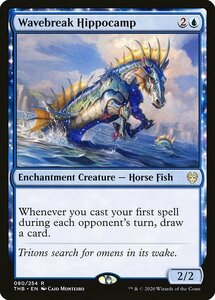 MTG ■青/英語版■ 《波破りの海馬/Wavebreak Hippocamp》★FOIL★ テーロス還魂記 THB