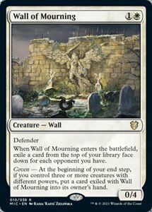 MTG ■白/英語版■ 《哀悼の壁/Wall of Mourning》イニストラード:真夜中の狩り統率者 MIC