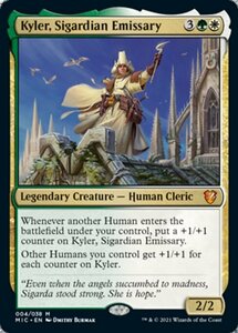 MTG ■金/英語版■ 《シガルダ教の使者、カイラー/Kyler, Sigardian Emissary》イニストラード:真夜中の狩り統率者 MIC★FOIL★