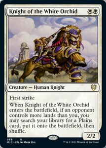 MTG ■白/英語版■ 《白蘭の騎士/Knight of the White Orchid》イニストラード:真夜中の狩り統率者 MIC