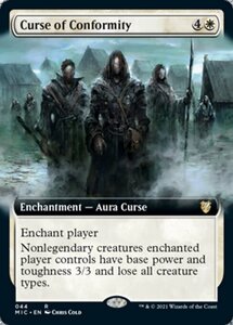 MTG ■白/英語版■ 《服従の呪い/Curse of Conformity》▲拡張アート▲ イニストラード:真夜中の狩り統率者 MIC