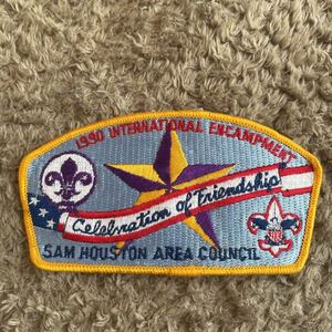 ワッペン1990 international encampment Sam Houston Area Council 星　が特徴