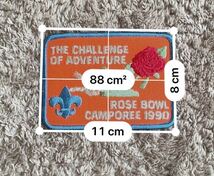 ワッペン　THE CHALLENGE OF ADVENTURE ROSE BOWL CAMPOREE1990_画像3