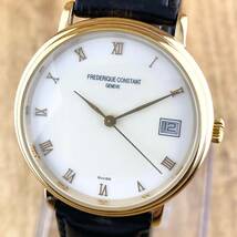 【1円〜】FREDERIQUE CONSTANT フレデリック コンスタント 腕時計 メンズ AT 自動巻 ホワイト文字盤 ゴールド ローマン 裏スケ 可動品_画像1