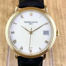 【1円〜】FREDERIQUE CONSTANT フレデリック コンスタント 腕時計 メンズ AT 自動巻 ホワイト文字盤 ゴールド ローマン 裏スケ 可動品_画像8