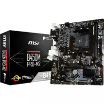 中古品 MSI B450M PRO-M2 マザーボード AMD B450 AM4 Ryzen 3/5/7 対応 MicroATX DDR4_画像2