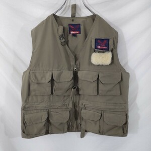 garcia 90s fishing vest many pocket Vintage wool ..garusia hunting gilet asis fish fishing outdoor gear 