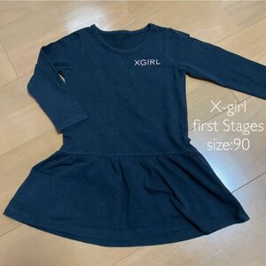 X-girl first Stages ロゴワンピース Tシャツワンピース