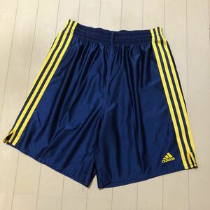 90's*adidas / мужской O сделано в Японии шорты шорты низ Logo принт три линия темно-синий тренировка спорт одежда 