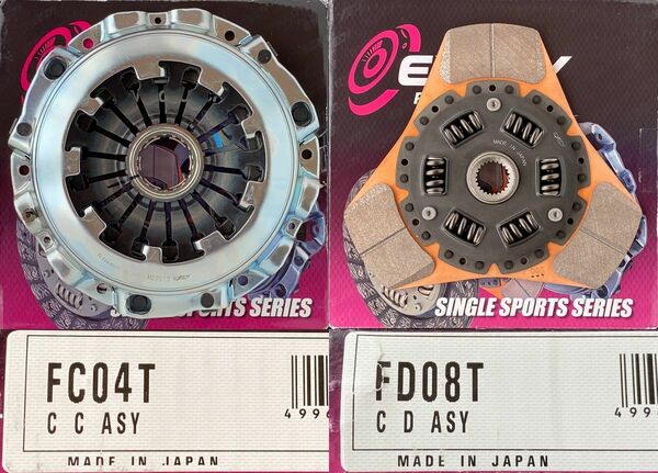 EXEDY 強化クラッチカバー&Sメタルクラッチディスク FC04T/FD08TインプレッサWRX GC/GF8,GDA/GGA レガシィ BC/BD/BF/BG5(～'98/5) EJ20T