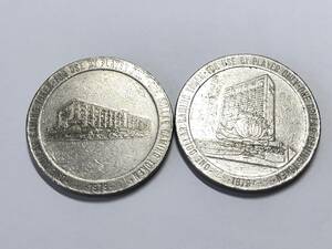 las Vegas coin 1 dollar antique medal 2 pieces set Casino to-kn