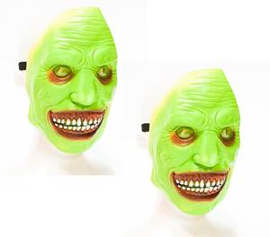  horror mask green real LED shines mask 2 piece [ actual article or goods photographing ]
